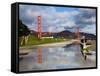 Golden Gate Bridge, Fort Point, National Recreation Area, San Francisco, California, Usa-Walter Bibikow-Framed Stretched Canvas