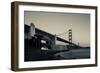 Golden Gate Bridge from Fort Point at Dawn, Golden Gate National Recreation Area-null-Framed Photographic Print