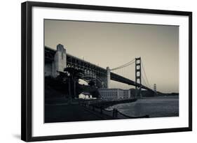 Golden Gate Bridge from Fort Point at Dawn, Golden Gate National Recreation Area-null-Framed Photographic Print