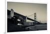 Golden Gate Bridge from Fort Point at Dawn, Golden Gate National Recreation Area-null-Framed Photographic Print