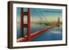 Golden Gate Bridge from Marin Shore - San Francisco, CA-Lantern Press-Framed Art Print