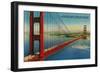 Golden Gate Bridge from Marin Shore - San Francisco, CA-Lantern Press-Framed Art Print