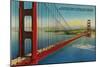 Golden Gate Bridge from Marin Shore - San Francisco, CA-Lantern Press-Mounted Art Print