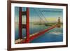 Golden Gate Bridge from Marin Shore - San Francisco, CA-Lantern Press-Framed Premium Giclee Print