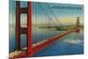 Golden Gate Bridge from Marin Shore - San Francisco, CA-Lantern Press-Mounted Premium Giclee Print