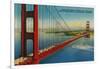 Golden Gate Bridge from Marin Shore - San Francisco, CA-Lantern Press-Framed Art Print