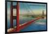 Golden Gate Bridge from Marin Shore - San Francisco, CA-Lantern Press-Framed Art Print