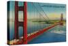 Golden Gate Bridge from Marin Shore - San Francisco, CA-Lantern Press-Stretched Canvas