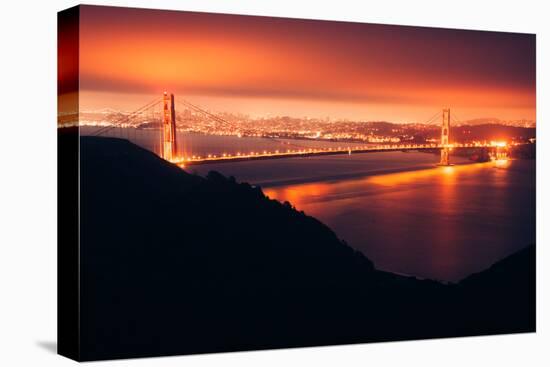 Golden Gate Bridge Glow, Early Morning Hours San Francisco-Vincent James-Stretched Canvas