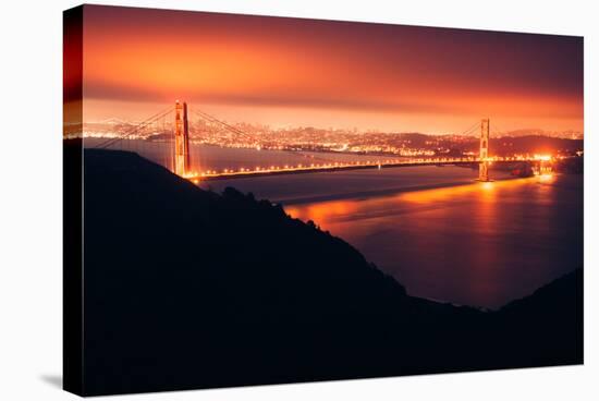 Golden Gate Bridge Glow, Early Morning Hours San Francisco-Vincent James-Stretched Canvas