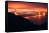 Golden Gate Bridge Glow, Early Morning Hours San Francisco-Vincent James-Framed Stretched Canvas