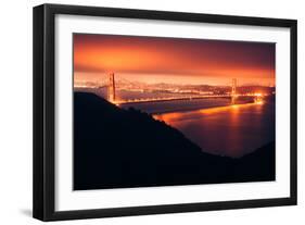 Golden Gate Bridge Glow, Early Morning Hours San Francisco-Vincent James-Framed Photographic Print