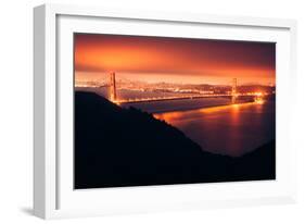 Golden Gate Bridge Glow, Early Morning Hours San Francisco-Vincent James-Framed Photographic Print