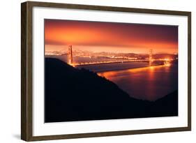 Golden Gate Bridge Glow, Early Morning Hours San Francisco-Vincent James-Framed Photographic Print