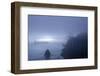 Golden Gate Bridge in fog, San Francisco Bay, San Francisco, California, USA-null-Framed Photographic Print