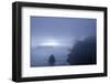 Golden Gate Bridge in fog, San Francisco Bay, San Francisco, California, USA-null-Framed Photographic Print