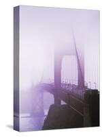 Golden Gate Bridge in fog, San Francisco, California, USA-null-Stretched Canvas