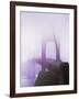 Golden Gate Bridge in fog, San Francisco, California, USA-null-Framed Photographic Print