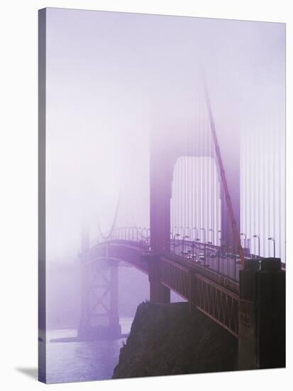 Golden Gate Bridge in fog, San Francisco, California, USA-null-Stretched Canvas