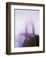 Golden Gate Bridge in fog, San Francisco, California, USA-null-Framed Photographic Print