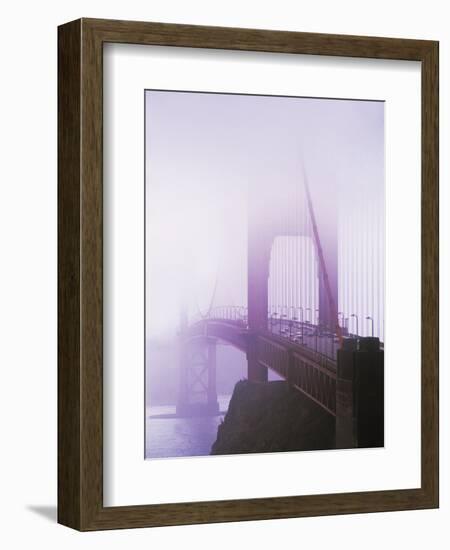 Golden Gate Bridge in fog, San Francisco, California, USA-null-Framed Photographic Print