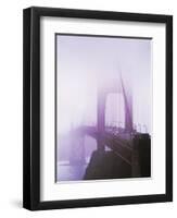 Golden Gate Bridge in fog, San Francisco, California, USA-null-Framed Photographic Print