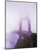 Golden Gate Bridge in fog, San Francisco, California, USA-null-Mounted Photographic Print