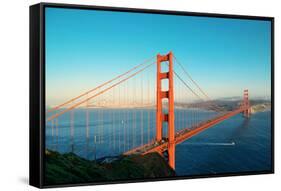 Golden Gate Bridge in San Francisco as the Famous Landmark.-Songquan Deng-Framed Stretched Canvas