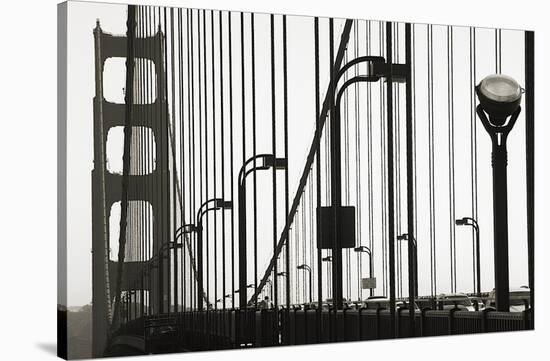 Golden Gate Bridge in Silhouette-Christian Peacock-Stretched Canvas