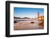 Golden Gate Bridge in sunset-Belinda Shi-Framed Photographic Print