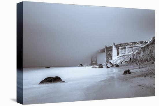 Golden Gate Bridge in the fog-Belinda Shi-Stretched Canvas