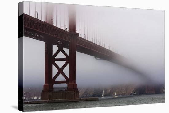 Golden Gate Bridge in the Mist, San Francisco, California, United States of America, North America-Jean Brooks-Stretched Canvas