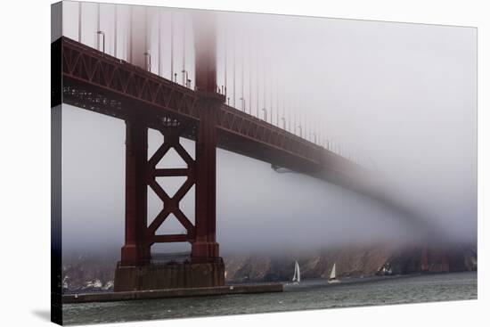 Golden Gate Bridge in the Mist, San Francisco, California, United States of America, North America-Jean Brooks-Stretched Canvas