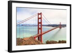 Golden Gate Bridge on Foggy Day, San Francisco, California-Zechal-Framed Photographic Print