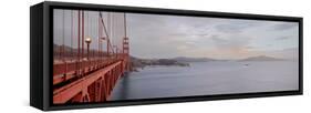 Golden Gate Bridge Pano #122-Alan Blaustein-Framed Stretched Canvas