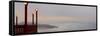 Golden Gate Bridge Pano #129-Alan Blaustein-Framed Stretched Canvas