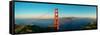 Golden Gate Bridge Panorama in San Francisco as the Famous Landmark.-Songquan Deng-Framed Stretched Canvas