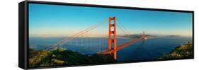 Golden Gate Bridge Panorama in San Francisco as the Famous Landmark.-Songquan Deng-Framed Stretched Canvas
