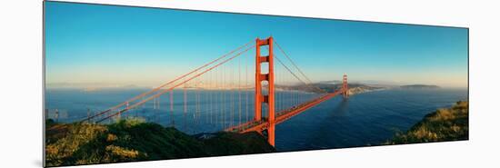 Golden Gate Bridge Panorama in San Francisco as the Famous Landmark.-Songquan Deng-Mounted Photographic Print