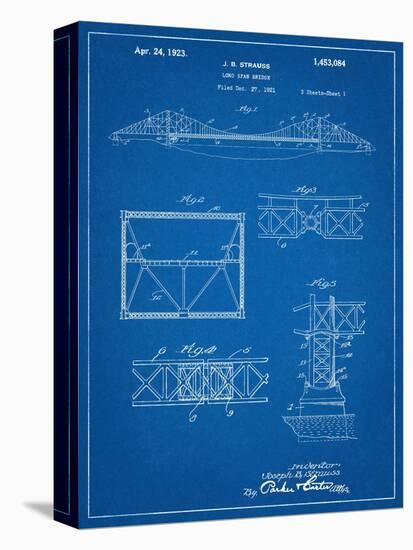 Golden Gate Bridge Patent, Long Span Bridge-null-Stretched Canvas