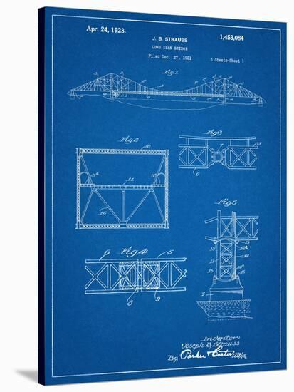 Golden Gate Bridge Patent, Long Span Bridge-null-Stretched Canvas