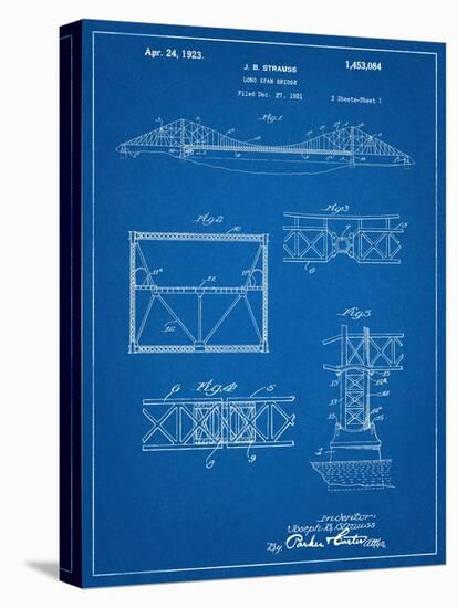 Golden Gate Bridge Patent, Long Span Bridge-null-Stretched Canvas