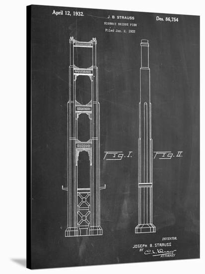 Golden Gate Bridge Patent-null-Stretched Canvas