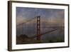 Golden Gate Bridge Rain Painterly-Galloimages Online-Framed Photographic Print