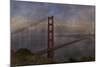 Golden Gate Bridge Rain Painterly-Galloimages Online-Mounted Photographic Print