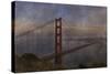 Golden Gate Bridge Rain Painterly-Galloimages Online-Stretched Canvas