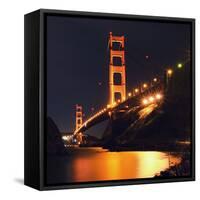 Golden Gate Bridge Retro View-Vincent James-Framed Stretched Canvas