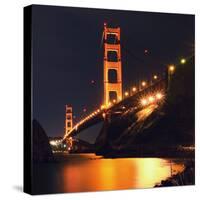 Golden Gate Bridge Retro View-Vincent James-Stretched Canvas