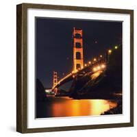 Golden Gate Bridge Retro View-Vincent James-Framed Photographic Print