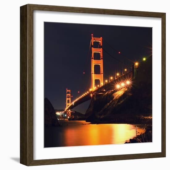 Golden Gate Bridge Retro View-Vincent James-Framed Photographic Print